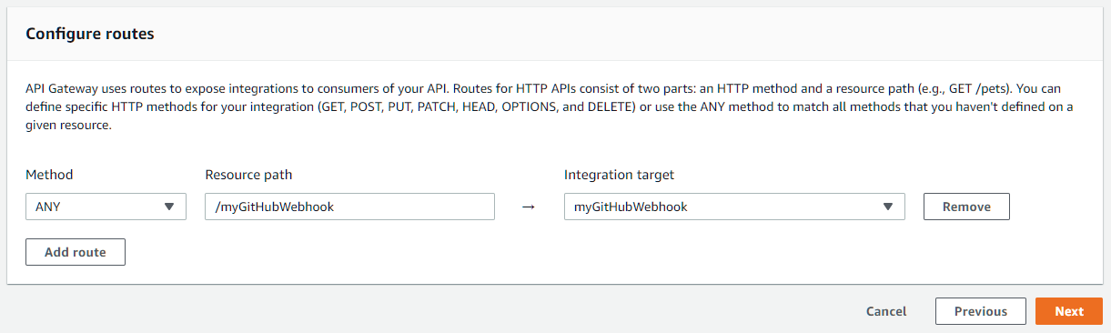 Configure routes (1)