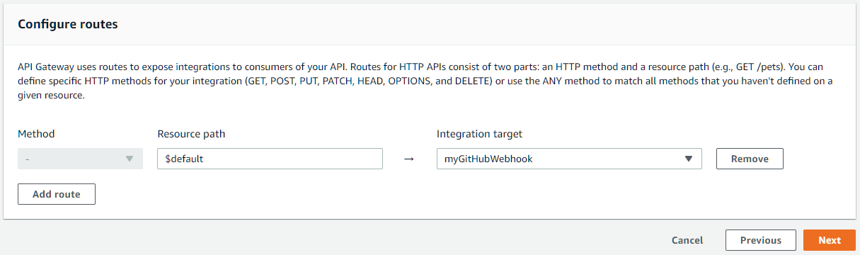 Configure routes (2)